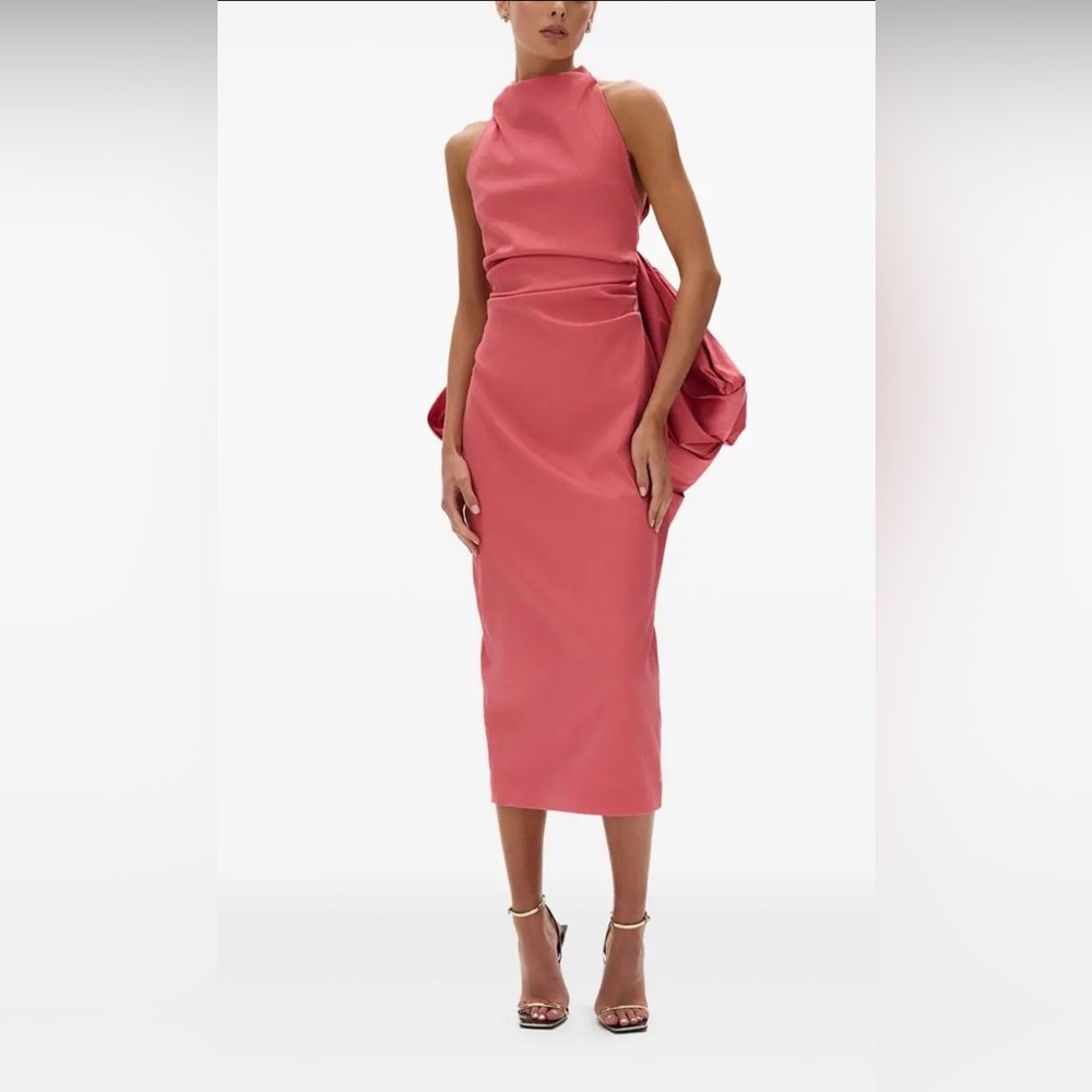 Rachel Gilbert
Lottie Bow Halter Midi Dress